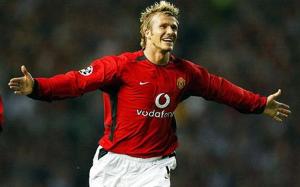 Beckham left Manchester United in 2003 to join Spanish giants Real Madrid