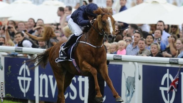 Ruler of the World, ridden by Ryan Moore, won the 2013 Derby at Epsom Downs